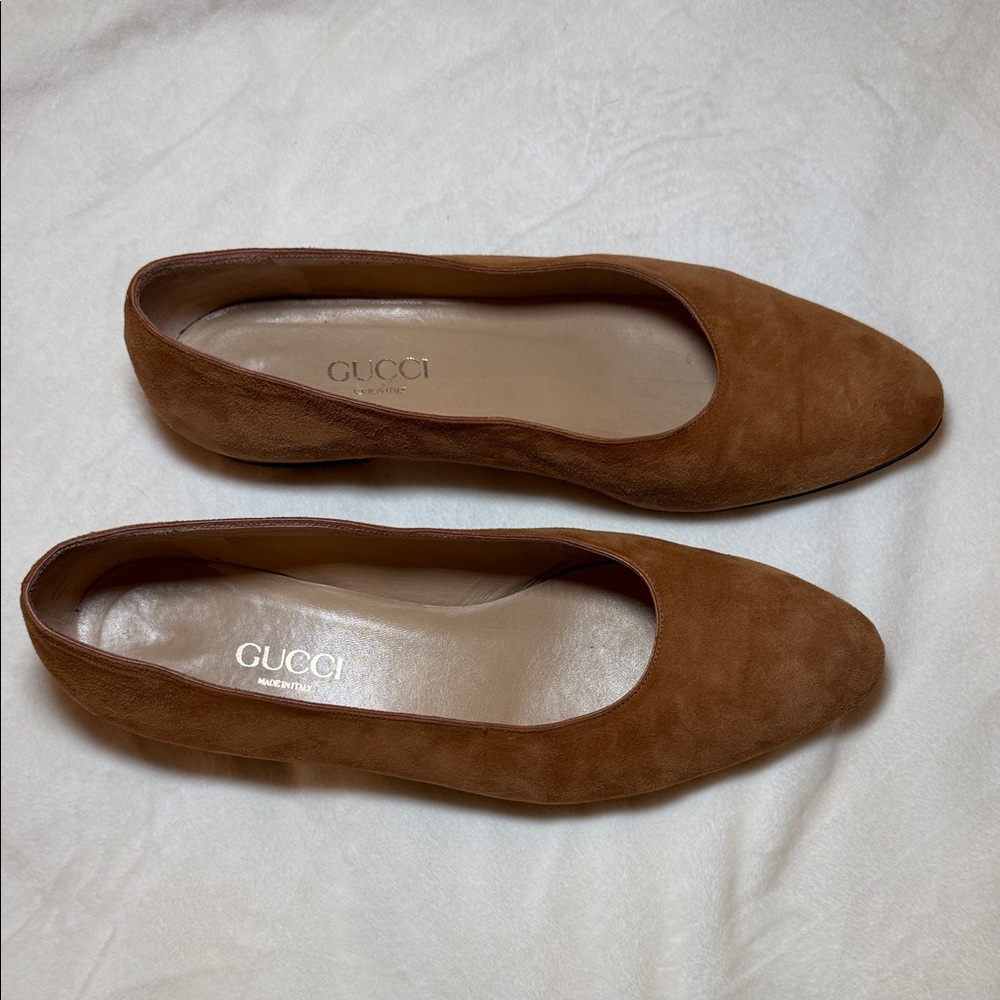 Gucci Women's Tan Suede Loafers
